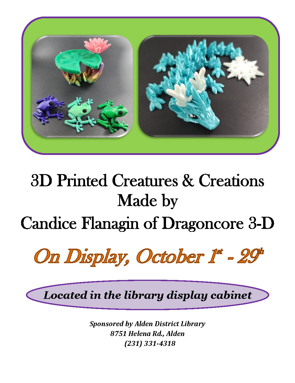 Dragoncore 3D Creations Display Dragoncore 3D Creations Display