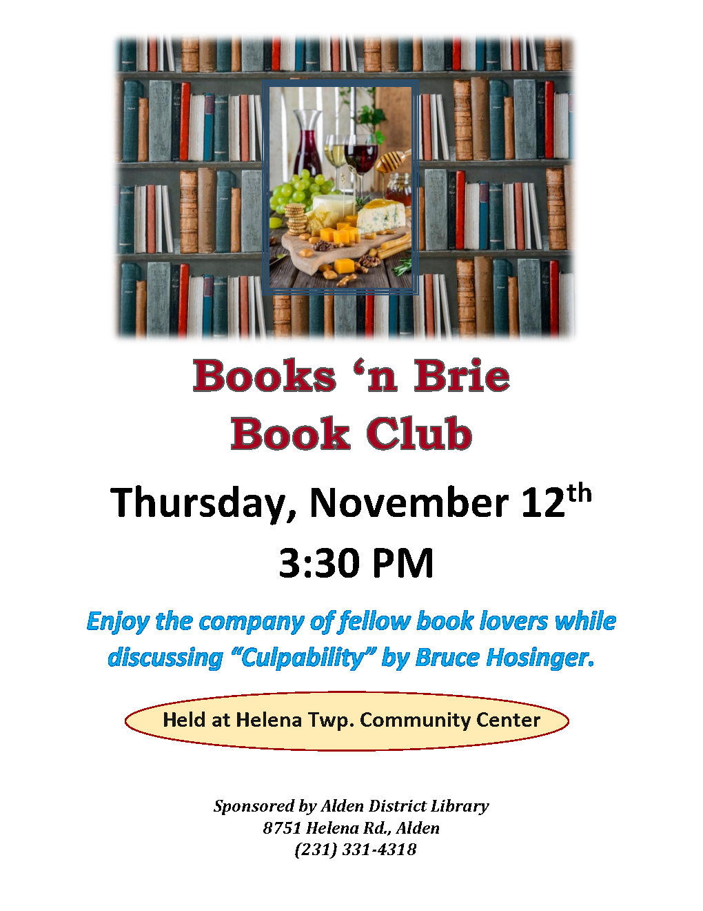 Books 'n Brie book club 11-2026