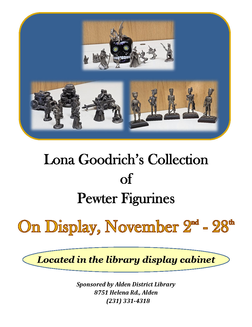 Pewter Figurine Display
